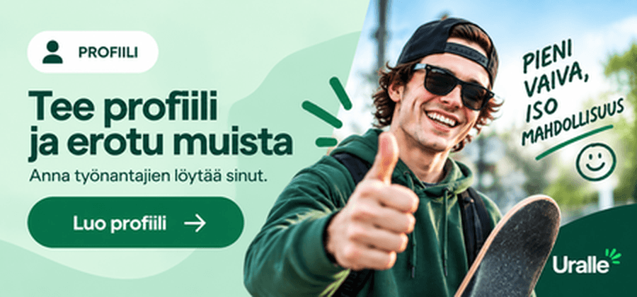 Tee profiili ja erotu muista. Luo profiili